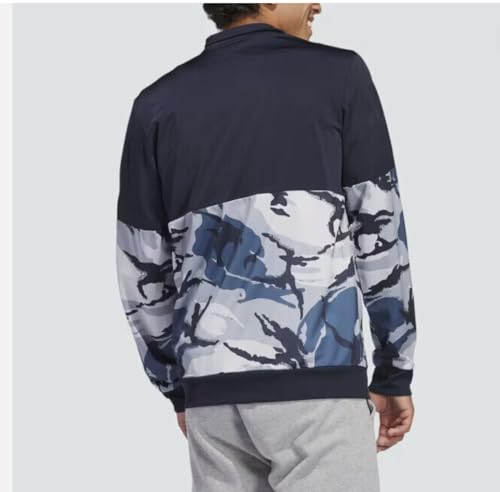 adidas Mens Camo Tricot Track Warm up Jacket Blue X-Large2