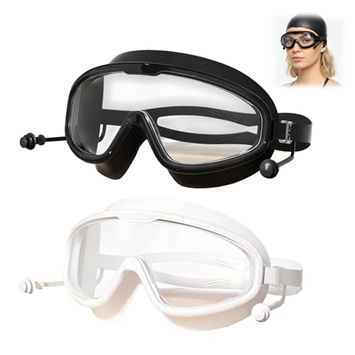 Ujukoxc Lash Goggles Eyelash Goggles for Shower 2-Pack Protective Eyewear with PC Material Black and White Color Options Shower for Lash Care