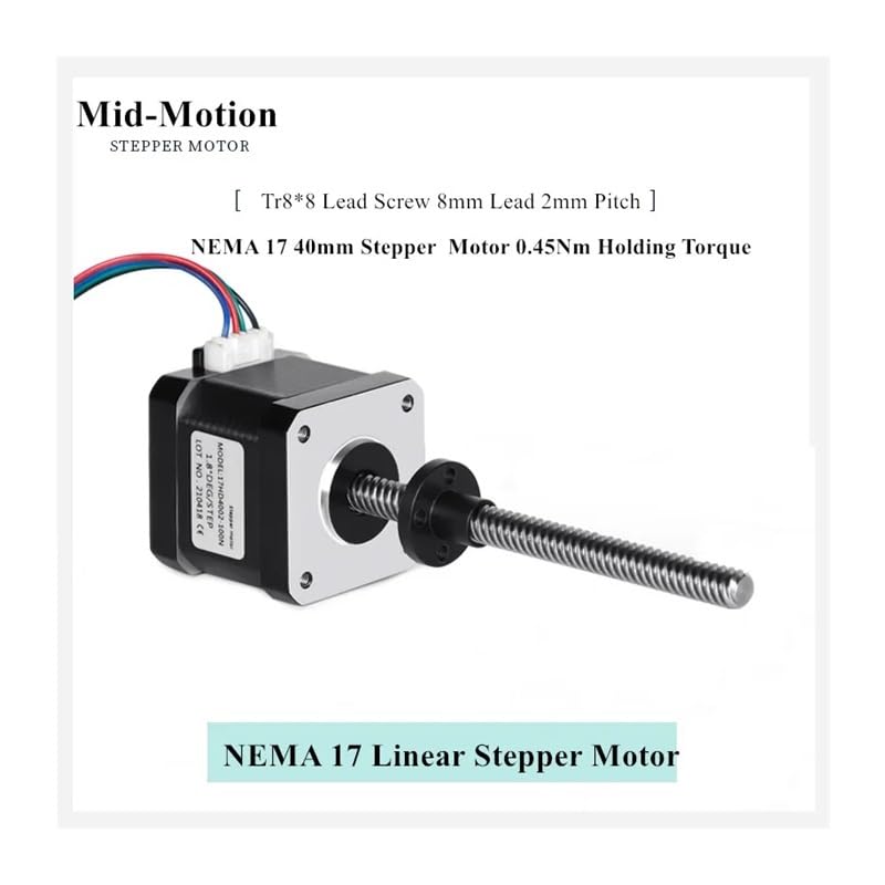 POWTAXBJGD NEMA 17 Lead Screw Stepper Electronic Starter 40mm with Tr8*8 Lead Screw 8mm Lead 2mm Pitch Length 400mm 500mm 530mm(400mm Tr8-8)