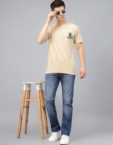 Image of Veirdo Men's T-Shirt Regular Fit Round Neck Pure Cotton Half Sleeve Graphics Printed T-Shirt Different Size Range S to 2XL