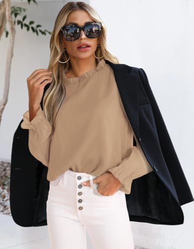 Image of Aifer Womens Blouses Dressy Casual Business Work Shirts Mock Neck Tops