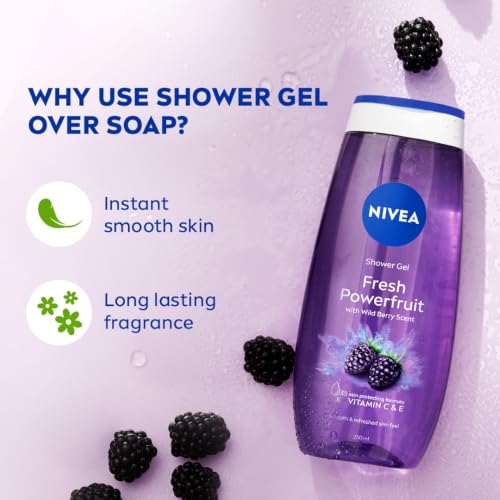 NIVEA Fresh Power Fruit 250ml Body Wash - Image 7