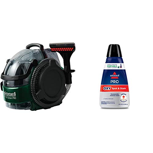 Bissell Little Green Pro Commercial Spot Cleaner BGSS1481 & Bissell Professional Spot and Stain + Oxy Portable Machine Formula, 32 oz, 32 Fl Oz - image 1