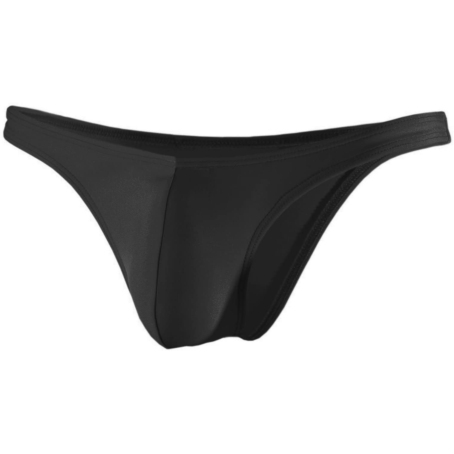 MuckyMens Black Microfiber Mid Waist Free Size Bikini Underwear