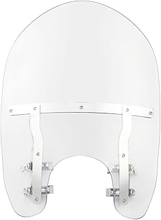 TWQFTWHR Motocicleta Transparente 19quot; Abrazaderas Compatible with Parabrisas de 49 mm compatibles con Harley Street Bob FXBB 2018-2020