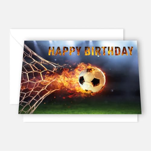 1 wunderschöne Geburtstagskarte für Fußballer Fußballfans 14,8 x 10,5cm Klappkarte für Erwachsene Jungs Mädchen Motiv Fußball inkl. 1 Umschlag 1 wunderschöne Geburtstagskarte für Fußballer Fußballfans 14,8 x 10,5cm Klappkarte für Erwachsene Jungs Mädchen Motiv Fußball inkl. 1 Umschlag