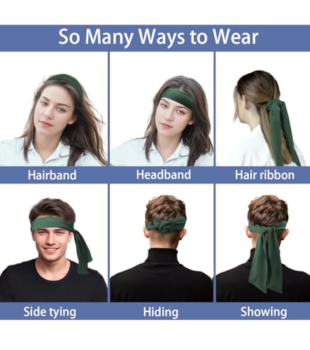 Image of Sport Tie Headbands Tennis Head Tie for Men Women Sports Fans Ninja Soccer Basketball Teams Head Ties Halloween