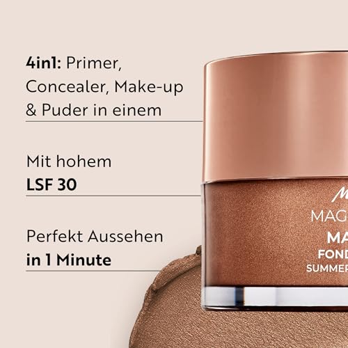 M. Asam Magic Finish Summer Teint Mit LSF 30 (30ml), 4-in-1 Primer, Make up, Puder & Concealer, Kaschiert, Gleicht Aus, Verschönert & Perfektioniert Deinen - Für Gebräunte Haut, vegan – Bild 3