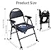 Folding Bedside Commode Chair – Portable Commode & Shower Chair, 17
