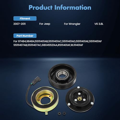 Image of ECCPP A /C Compressor Clutch 2007-2011 Fit for Jeep Wrangler 3.8L AC Clutch
