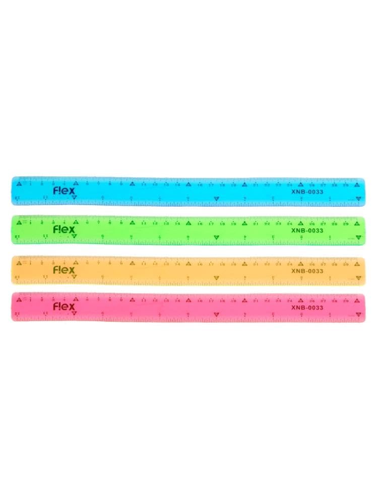 SUCHUANGUANG Transparent Ruler -scale Plastic Straight Ruler Measuring Range 30 for m Flexible Bendable PVC Ruler for Student Ad Plastic