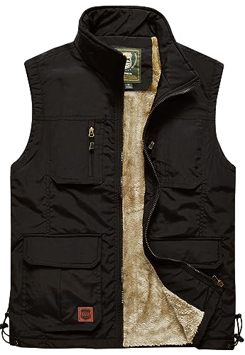 Men's Lightweight Fleece Vest Casual Outdoor Softshell Sleeveless Jacket