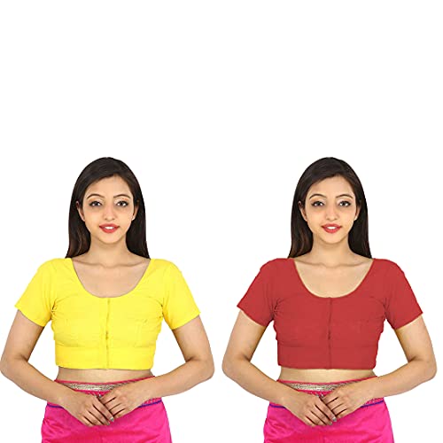 Image of Namita Women's Rubia Cotton Solid Half Sleeve Blouse