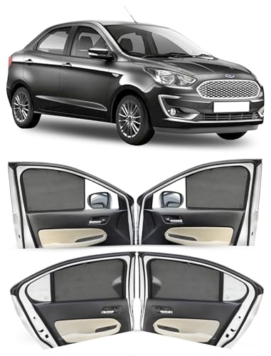 Image of Autofact Car Sunshades for Ford Figo Aspire, UV Protection, Useful Car Accessories, Custom fit Sun Shades for Side Windows, Set of 4