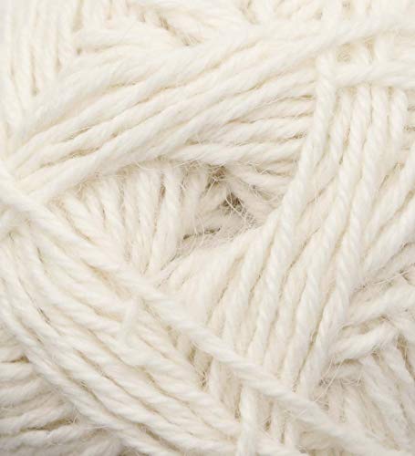 Blend Alpaca Yarn Wool Set of 3 Skeins DK Weight - Heavenly Soft and Perfect for Knitting and Crocheting (Ivory, DK) - Thumbnail 4