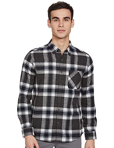 Image of Pepe Jeans Men's Cotton Checkered Regular Fit Casual Shirt