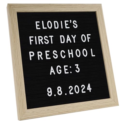 C CRYSTAL LEMON Black Felt Letter Board 10x10in – Includes