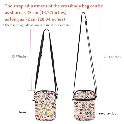 KUIYAI Casino Lover Crossbody Bag Casino Gambler Gift Slot Machine Dice Poker Chip Gift It’s A Beautiful Day For Gambling Bag3