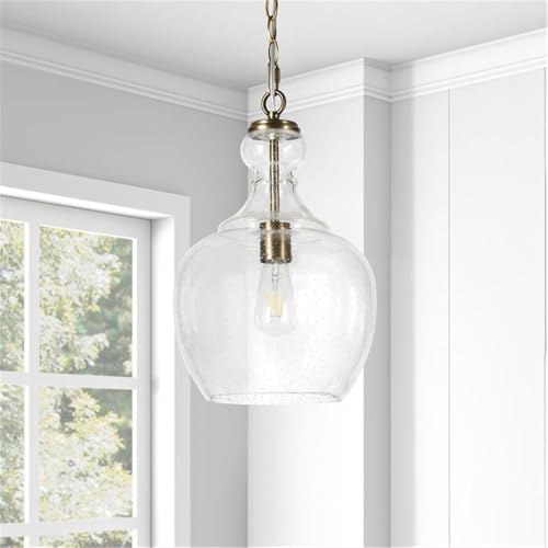 Image of Henn&Hart 11 inch Pendant Light Fixture with 6' Adjustable Cord, Gold