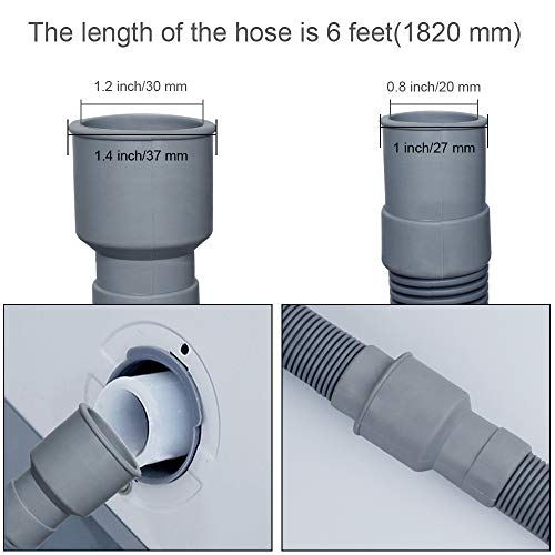 MyLifeUNIT-Washing-Machine-Drain-Hose-Washer-Drain-Hose-Extension-Kit-with-1-Extension-Adapter-and-2-Hose-Clamps-69-Feet