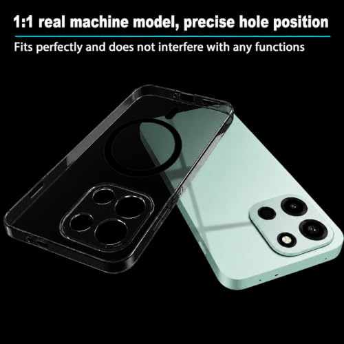 Image of Elzzi Anti Scratch Semi Translucent Cover for Oneplus Nord 6 Case, Premium PC + TPU Magnetic Phone Cases Drop Proof, Compatible with Magsafe Slim Never Yellowing Shockproof
