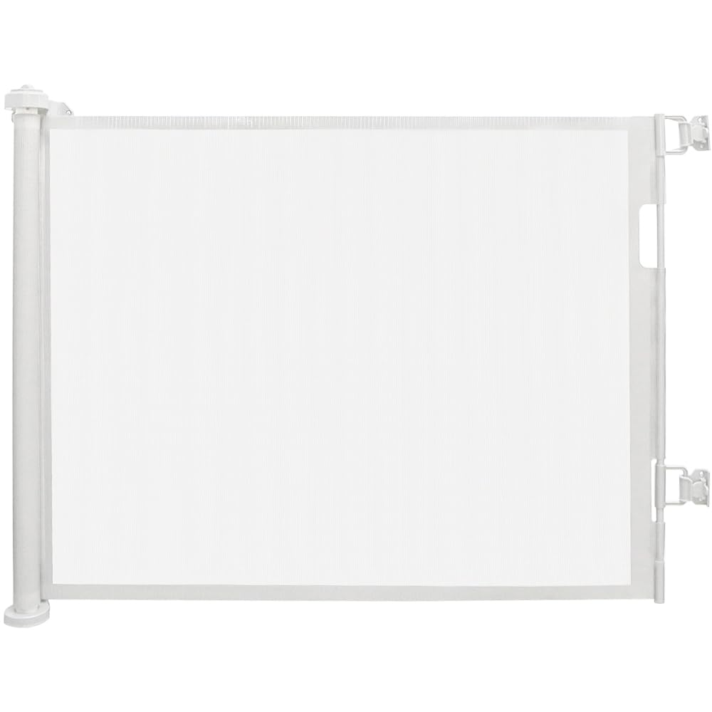 Barrière de sécurité rétractable pour bébé et Chien, avec/sans Passage pour Chat, Installation Facile pour escaliers et Portes (Blanc, 86 * 180cm, Modèle Basique)