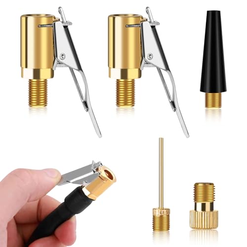 Lot de 5 Adaptateurs de Valve & Embouts de Gonflage pour Pompe à Air Bosch EasyPump - Compatible Pneus de Voiture, Vélo & Ballons - Accessoires Pompe à Air...
