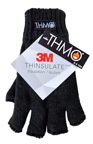 THMO Kids Fleece Lined Thinsulate Fingerless Gloves Thermal for Winter2