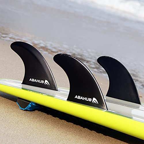 image for Abahub Surfboard Thruster Fins Set, Compatible with Future Style Fin B