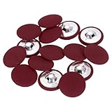 [Ce Que Vous Obtenez] - L'emballage contient 15 pièces de boutons recouverts de tissu, 25 x 9mm/0.98 x 0.35inch(D*H) en taille totale, 3mm/0.12inch en diamètre de trou.
