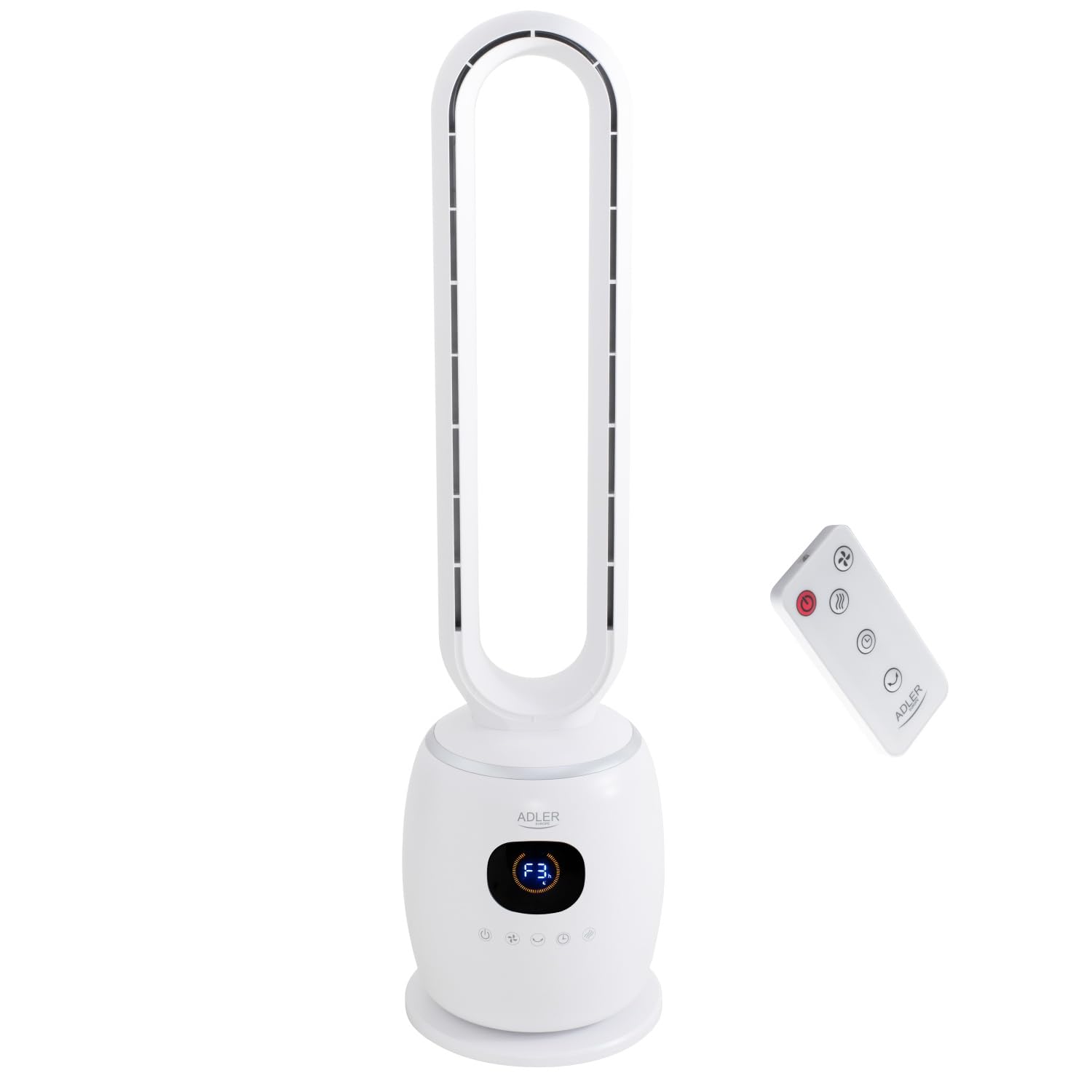Adlereurope AD 7344 Blattloser Turmventilator 86 cm – Leiser Standventilator mit modernem Design, platzsparender Luftkühler für Wohnzimmer, Büro und Schlafzimmer