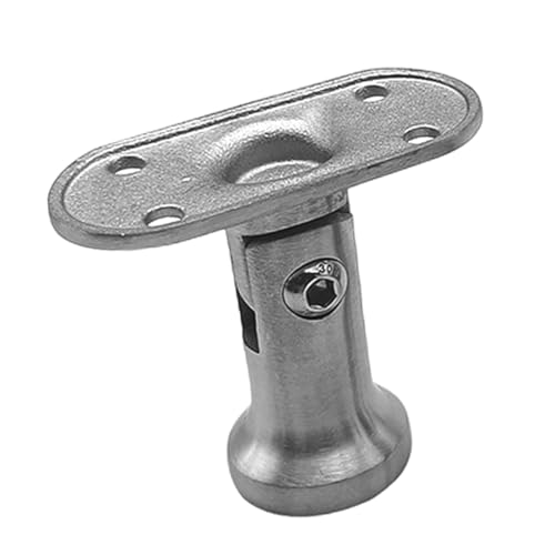MVQJSUCI Stairs Handrail Bracket 304 Stainless Steel Sturdy Multipurpose Handrail Column Support Handrail Mounts for Stairway Domestic, Flat shaped