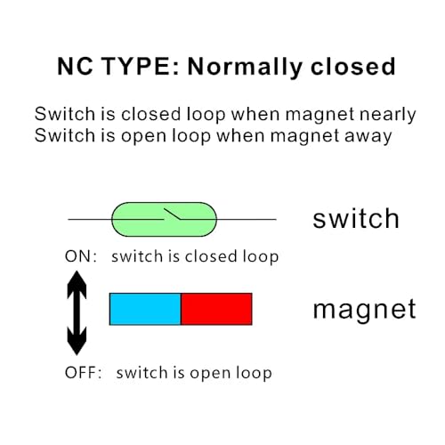 Sensor magnético de metal con cable para puerta de garaje blindada 5