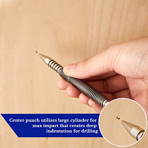 2 Pcs Spring Nail Set 1/32 Inch and 1/16 Inch, 3/32 Inch and 4/32 Inch Dual Head Nail Setter Nail punch with Door Pin Removal Tool Set Spring Hinge Pin Tool, Woodworking Tools for Home