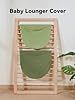 TILLYOU Muslin Baby Lounger Cover, 100% Cotton Newborn Lounger Cover, 2 Pack Baby Nest Slipcover for Boys Girls, Cover Only, Forest Green and Light Green #4