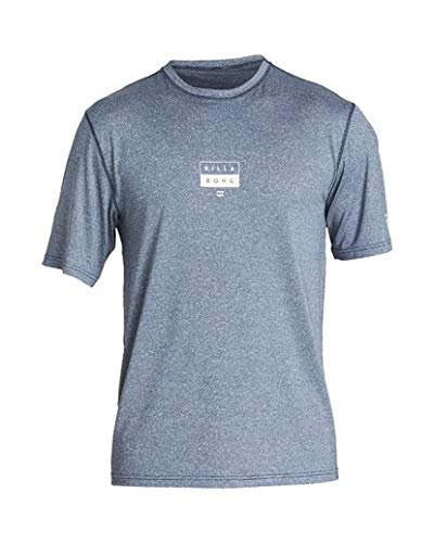 Billabong Men's Decal Loose Fit Short Sleeve Rashguard Blue Large