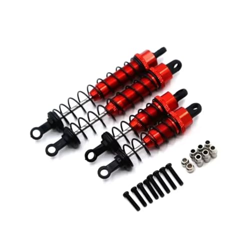 Amortisseurs RC Wltoys 12428 hydrauliques en métal rouge pour voiture 1/12