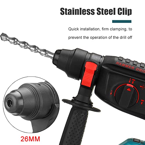 Akku-Bohrhammer, Bohrhammer, 3-in-1-Modus, bürstenloser Schlagbohrschrauber mit Sicherheitskupplung, bürstenloser… – Bild 6
