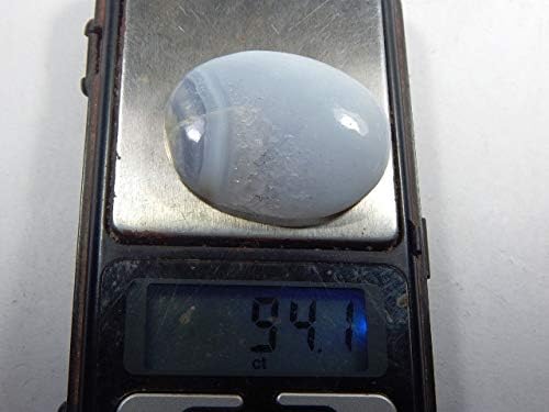 ホセキ 天然セミプレシャスブルーレースメノウ 94.1ct, クリスタル, メノウ