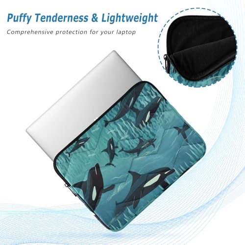 Funda protectora para laptop de 13-14 pulgadas con diseño de orca miniatura 5