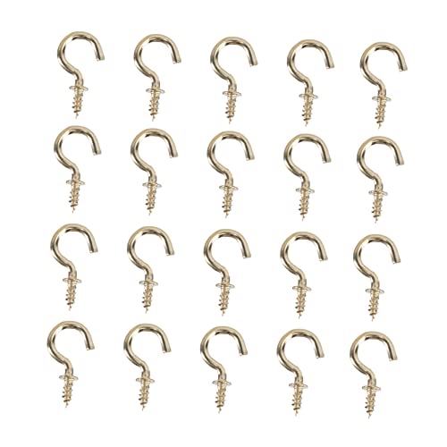 FONDOTIN 20pcs Heavy Duty Ceiling Hooks Metal Screw-in Hanger Hooks for Ceiling Hanging