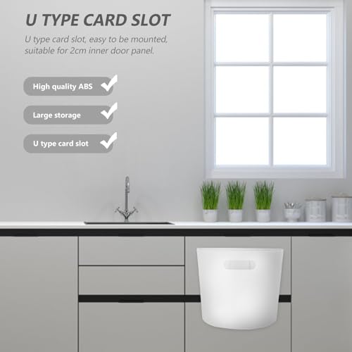 Caneca de basura colgante pequeña gris blanco para cocina miniatura 4