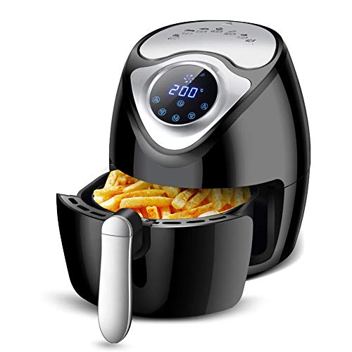 Heißluftfritteuse,2.6L Airfryer Frittieren Ohne Fett Mit Digitalem Display Multifunktional Heissluft-Fritteusen Aerofryer Mit
