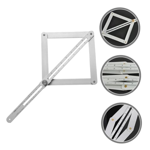 TOYANDONA 多機能木工用ミター角定規 簡単スライド 防錆耐久設計 折りたたみ式角計 短型プロトラクター