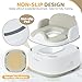 Orzbow 3-in-1 Potty Training Toilet, Detachable Baby Potty, As Toddler Toilet Seat, Chair, Step Stool for Boys & Girls 18+ Months, Potty Training Seat with Splash Guard, Lid, Easy Clean, Brown