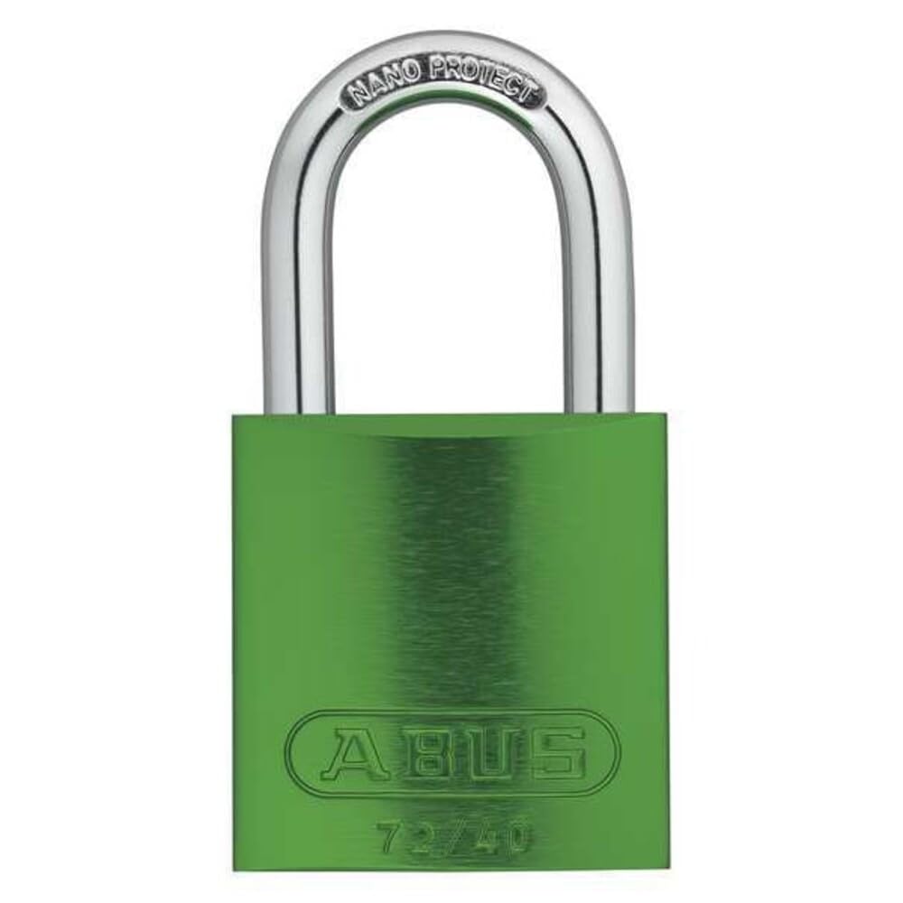 Abus 72/40 KD de sécurité verrouillage Aluminium Cadenas à clé différente avec 2,5 cm à anse, Vert