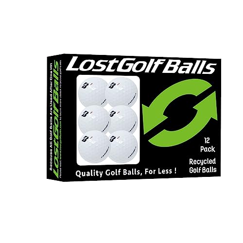 Bridgestone Tour B X Golf Balls (12 Pack) - Mint Quality, Used Golf Balls Refinished by Lostgolfballs.com, Like New with No Logos