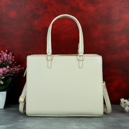 Image of NFI essentials Satchel Bags Ladies Purse Handbag Premium Women Shoulder Travel Bag for Work Gifts for Wife /Mother /Sister Stylish Office College Party Bag