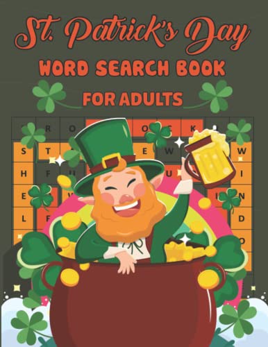 St. Patrick's Day Word Search Book For Adults: An Easy Fun St. Patrick's Day Word Search Find Acti
