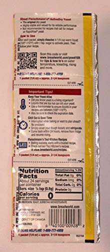 Fleischmann's Active Dry Yeast Strip, 0.25 Ounce (9 Count)